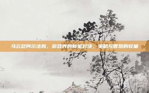 马云怼阿尔法狗,游戏界的新星对决,策略与智慧的较量