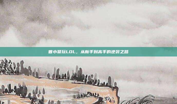 曾小贤玩LOL,从新手到高手的逆袭之路
