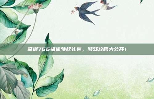掌握766媒体特权礼包，游戏攻略大公开！