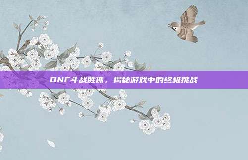 DNF斗战胜佛,揭秘游戏中的终极挑战