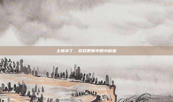 土城补丁,游戏更新中的小秘密