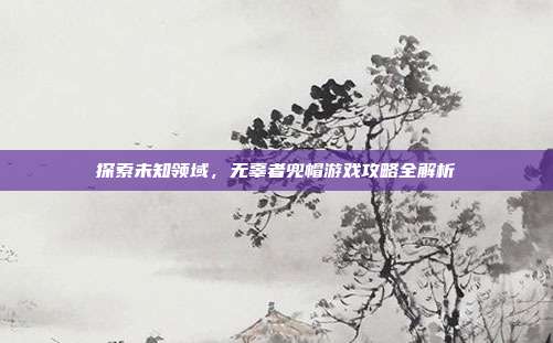 探索未知领域,无辜者兜帽游戏攻略全解析