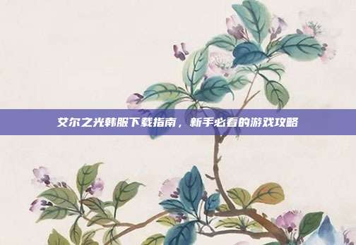 艾尔之光韩服下载指南,新手必看的游戏攻略