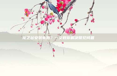 龙之谷安装失败？一文教你解决常见问题