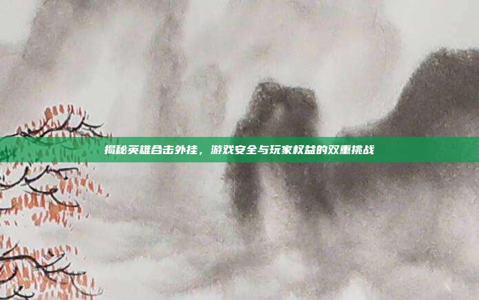 揭秘英雄合击外挂,游戏安全与玩家权益的双重挑战