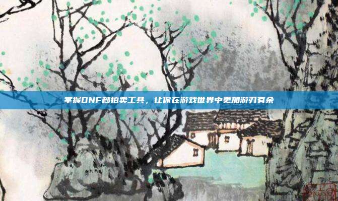 掌握DNF秒拍卖工具,让你在游戏世界中更加游刃有余