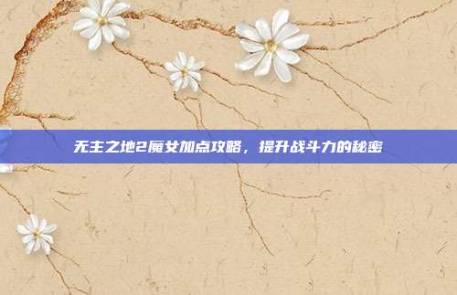 无主之地2魔女加点攻略,提升战斗力的秘密