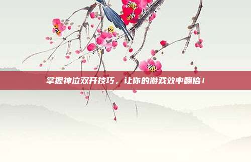 掌握神泣双开技巧,让你的游戏效率翻倍!
