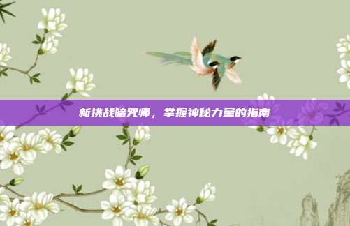 新挑战暗咒师,掌握神秘力量的指南
