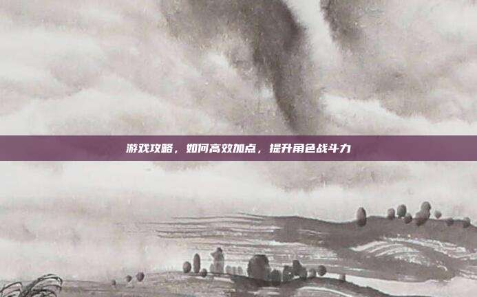 游戏攻略，如何高效加点，提升角色战斗力