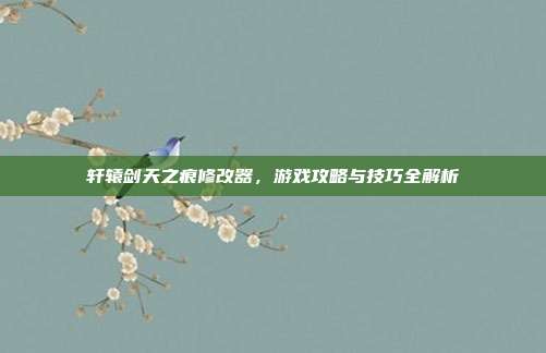 轩辕剑天之痕修改器,游戏攻略与技巧全解析