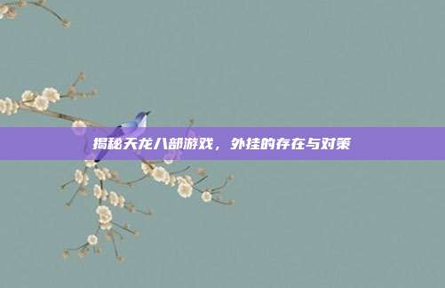 揭秘天龙八部游戏,外挂的存在与对策