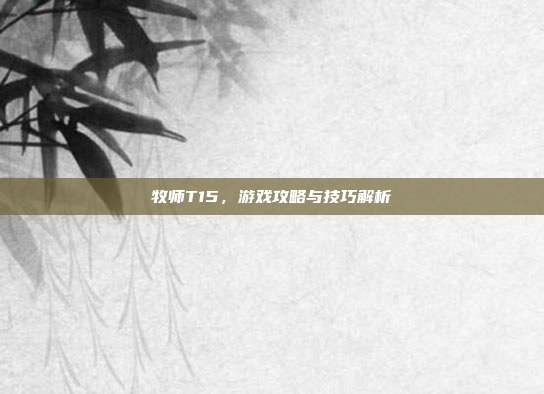 牧师T15,游戏攻略与技巧解析