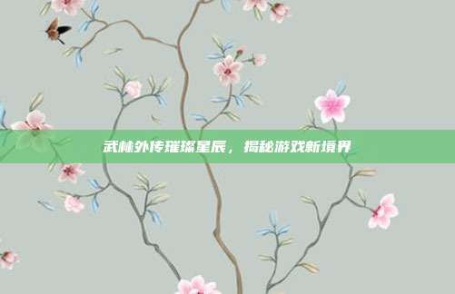 武林外传璀璨星辰，揭秘游戏新境界