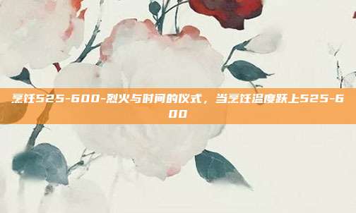 烹饪525-600-烈火与时间的仪式，当烹饪温度跃上525-600℃