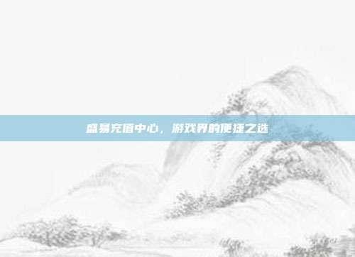 盛易充值中心,游戏界的便捷之选