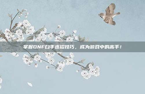 掌握DNF白手连招技巧，成为游戏中的高手！