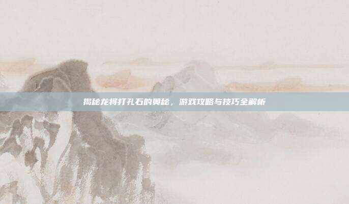 揭秘龙将打孔石的奥秘,游戏攻略与技巧全解析