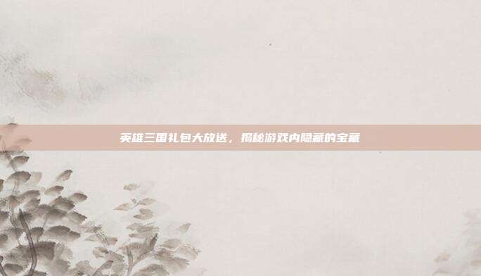 英雄三国礼包大放送,揭秘游戏内隐藏的宝藏