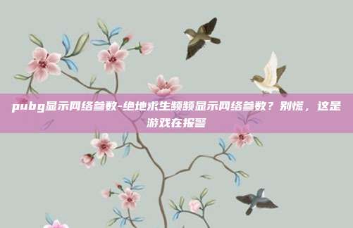 pubg显示网络参数-绝地求生频频显示网络参数？别慌，这是游戏在报警