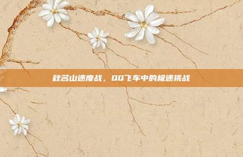 秋名山速度战，QQ飞车中的极速挑战
