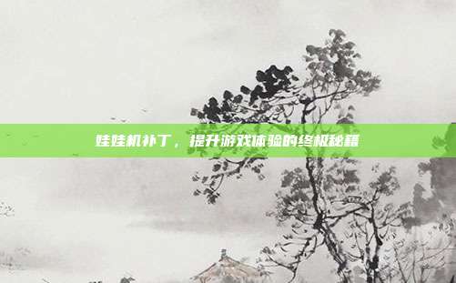 娃娃机补丁，提升游戏体验的终极秘籍