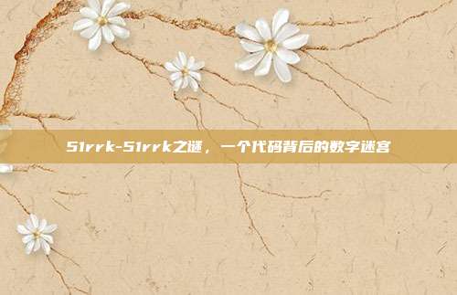 51rrk-51rrk之谜,一个代码背后的数字迷宫