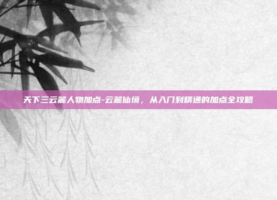 天下三云麓人物加点-云麓仙境，从入门到精通的加点全攻略