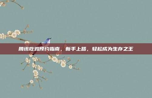 腾讯吃鸡预约指南,新手上路,轻松成为生存之王