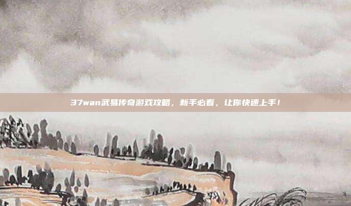 37wan武易传奇游戏攻略,新手必看,让你快速上手!
