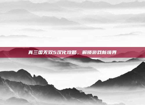 真三国无双5汉化攻略,解锁游戏新境界