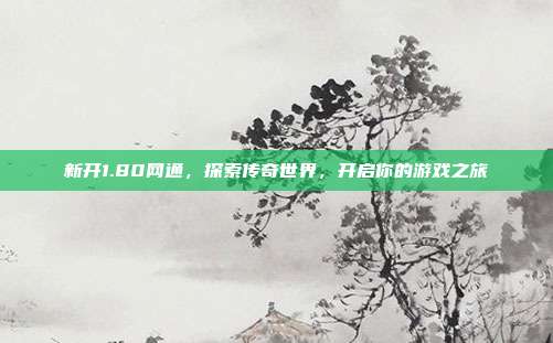 新开1.80网通,探索传奇世界,开启你的游戏之旅