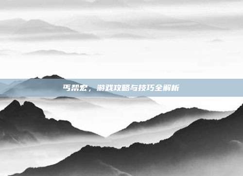 丐帮宏,游戏攻略与技巧全解析