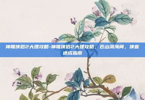 神雕侠侣2大理攻略-神雕侠侣2大理攻略,苍山洱海间,侠客速成指南