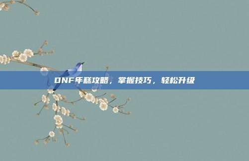 DNF年糕攻略,掌握技巧,轻松升级