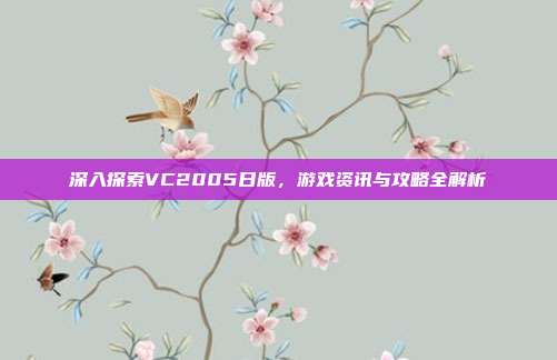 深入探索VC2005日版,游戏资讯与攻略全解析