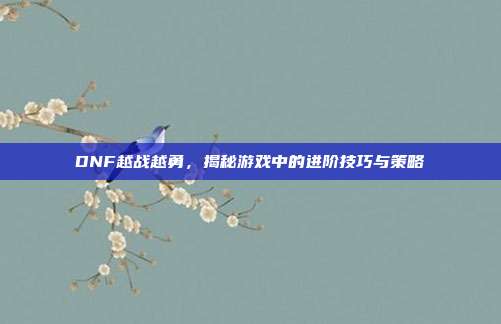 DNF越战越勇,揭秘游戏中的进阶技巧与策略
