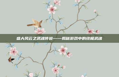 盛大风云之武魂传说——揭秘游戏中的终极武魂
