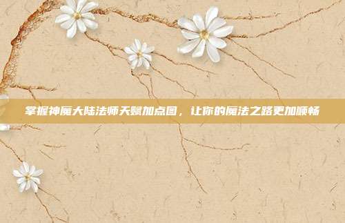掌握神魔大陆法师天赋加点图,让你的魔法之路更加顺畅