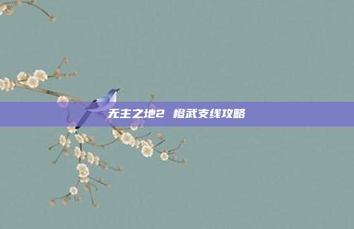 无主之地2 橙武支线攻略