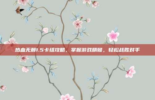 热血无赖1.5卡组攻略,掌握游戏精髓,轻松战胜对手
