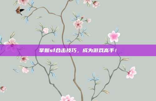 掌握sf合击技巧,成为游戏高手!