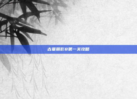 古墓丽影8第一关攻略