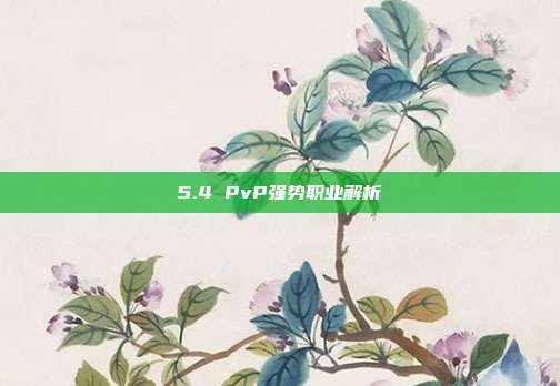 5.4 PvP强势职业解析