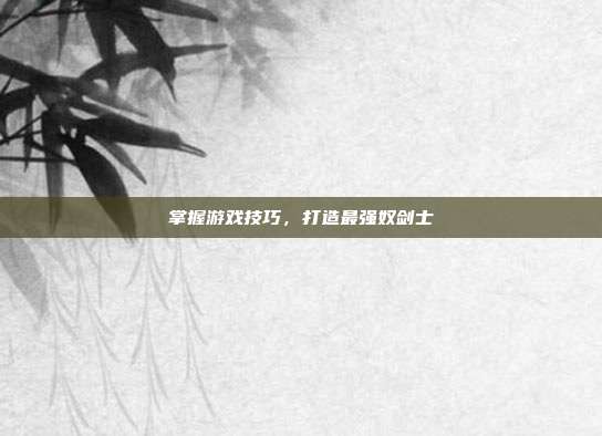 掌握游戏技巧,打造最强奴剑士