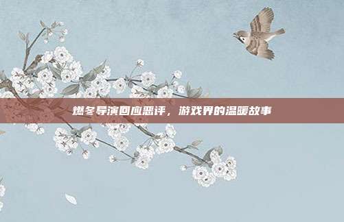 燃冬导演回应恶评,游戏界的温暖故事