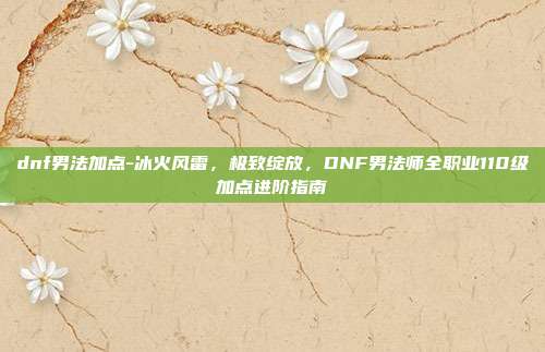 dnf男法加点-冰火风雷,极致绽放,DNF男法师全职业110级加点进阶指南