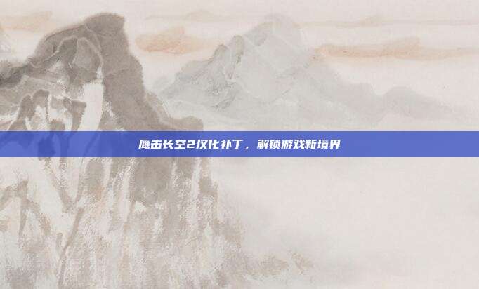 鹰击长空2汉化补丁，解锁游戏新境界