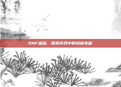DNF金罐，探索游戏中的珍稀宝藏