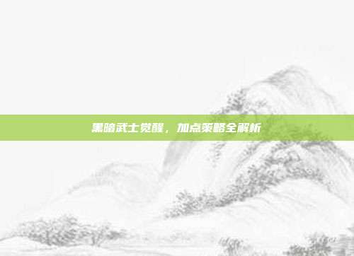 黑暗武士觉醒，加点策略全解析